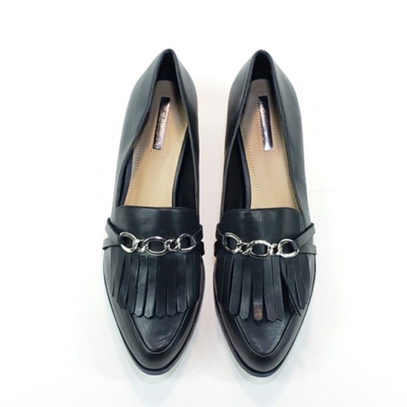 Tahari Langley Black Leather Loafers, 7.5, EUC - Picture 1 of 8